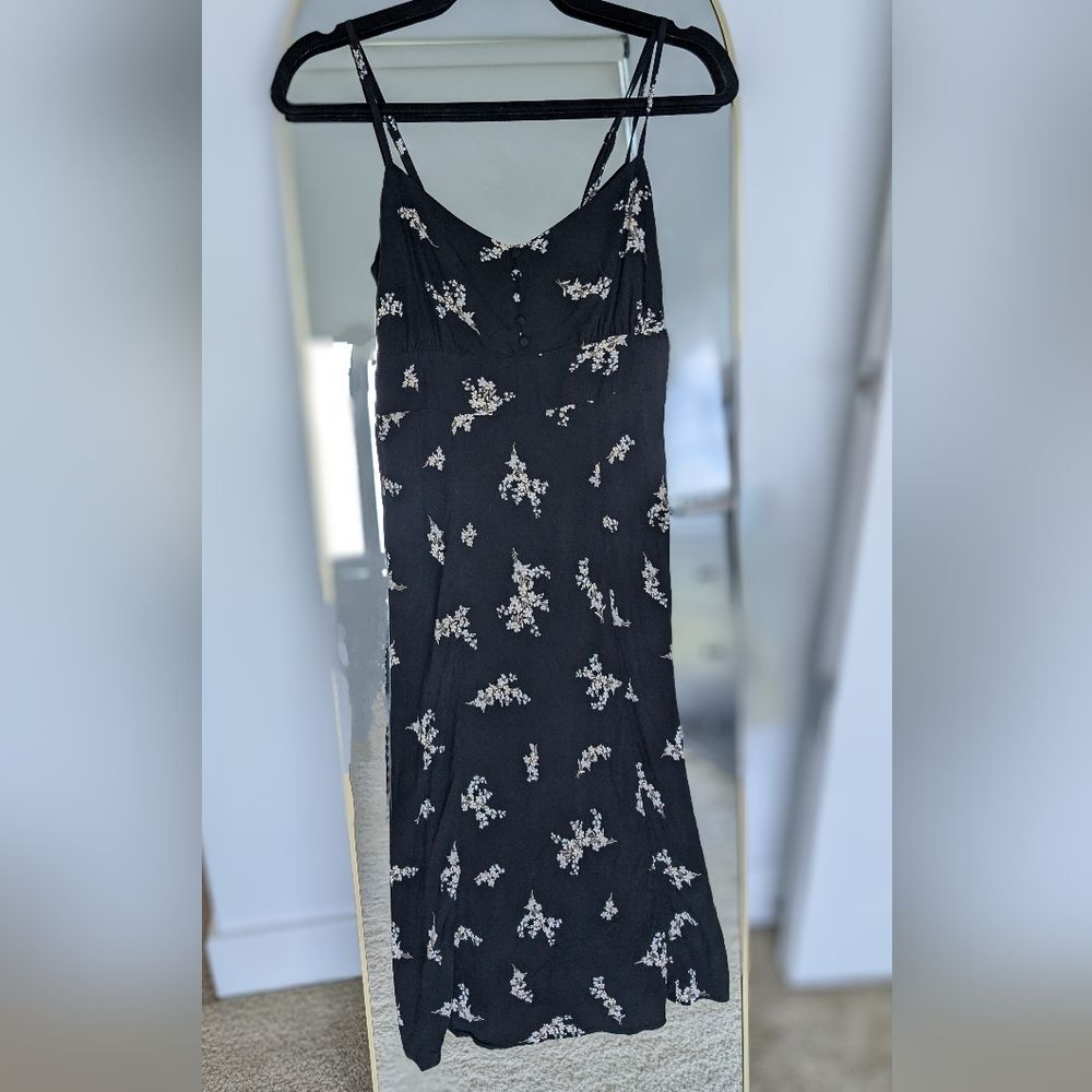 Oysho Black Floral Sleeveless Sundress